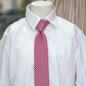 Corbata 064 roja y blanca