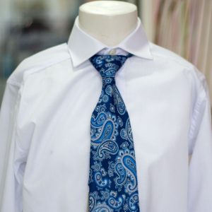 Corbata varones 058 de fantasía con diseño azul y celeste