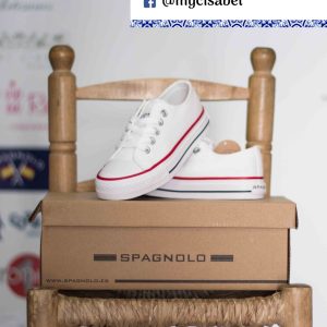 Zapatillas 010 tipo converse blancas de la marca Spagnolo